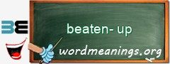 WordMeaning blackboard for beaten-up